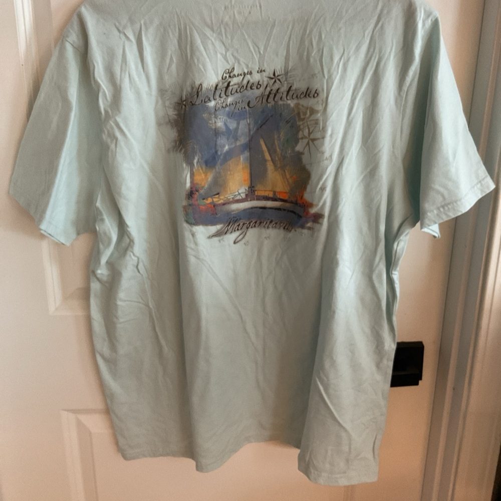 Margaritaville - Soft Blue Short Sleeve Graphic Tee - Men’s Size X-Large - Picture 5 of 12